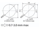 Vippekontakt - 2P OFF-ON (DPST) 20A/12Vdc Rød LED (IP65)