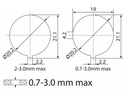 Vippekontakt - 2P OFF-ON (DPST) 20A/12Vdc Gul LED (IP65)