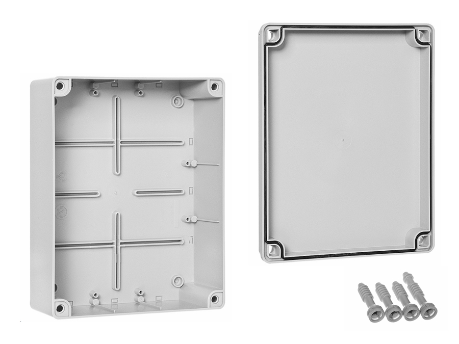 Plastkabinet - 240x190x90mm, Grå (IP65)