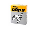 Kabelsøm-clips - Flad 3x5mm, Klar (100 stk. æske)