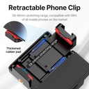 Bluetooth smartphone holder m. LED-lys, 1/4" tripod-gevind