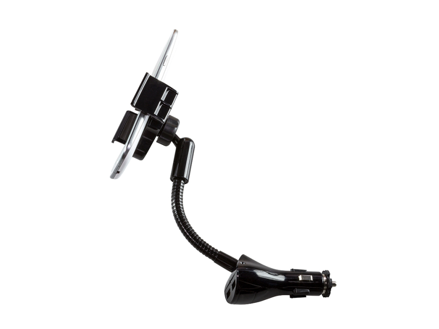 Svanehals billader/holder til smartphone - 2 x usb