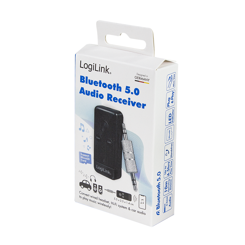 Bluetooth® audiomodtager m. LiPOL batteri - 3,5mm JACK