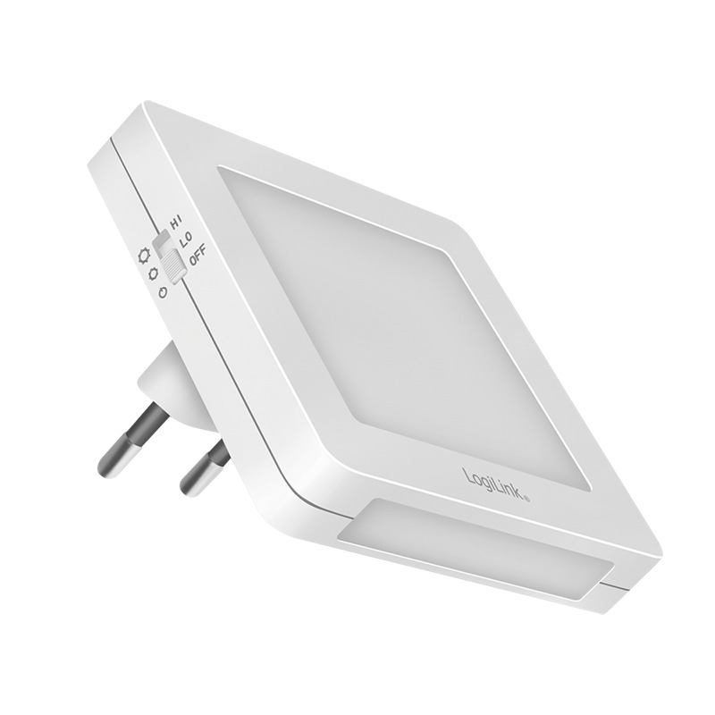 LED natlampe m. skumringssensor, 2700K, firkantet