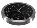 Analog vægur m. DCF - thermo- og hygrometer, Ø35,5cm
