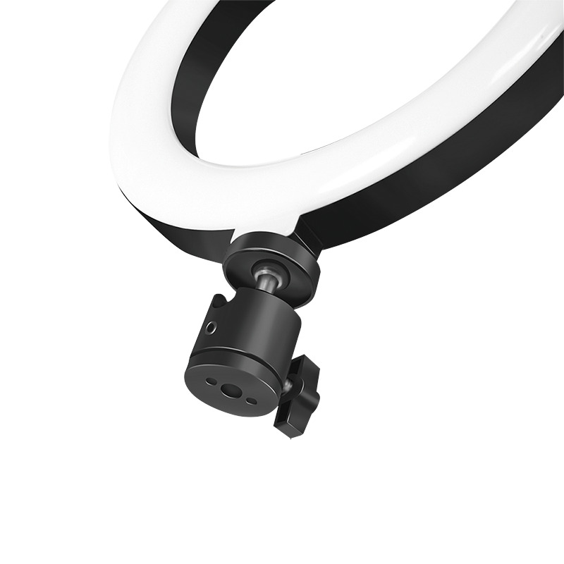 Smartphone holder med ringlys, fjernstyring - Ø25cm, Sort