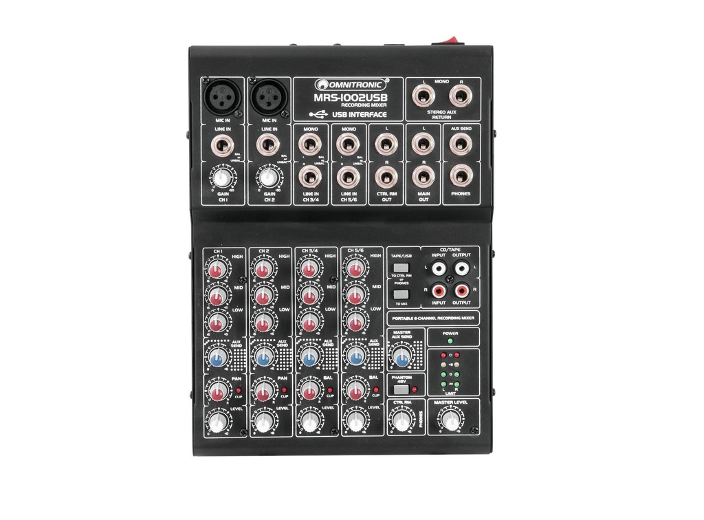 Podcast sæt m. mixer, hovedtelefon, mikrofon og støjfiltre