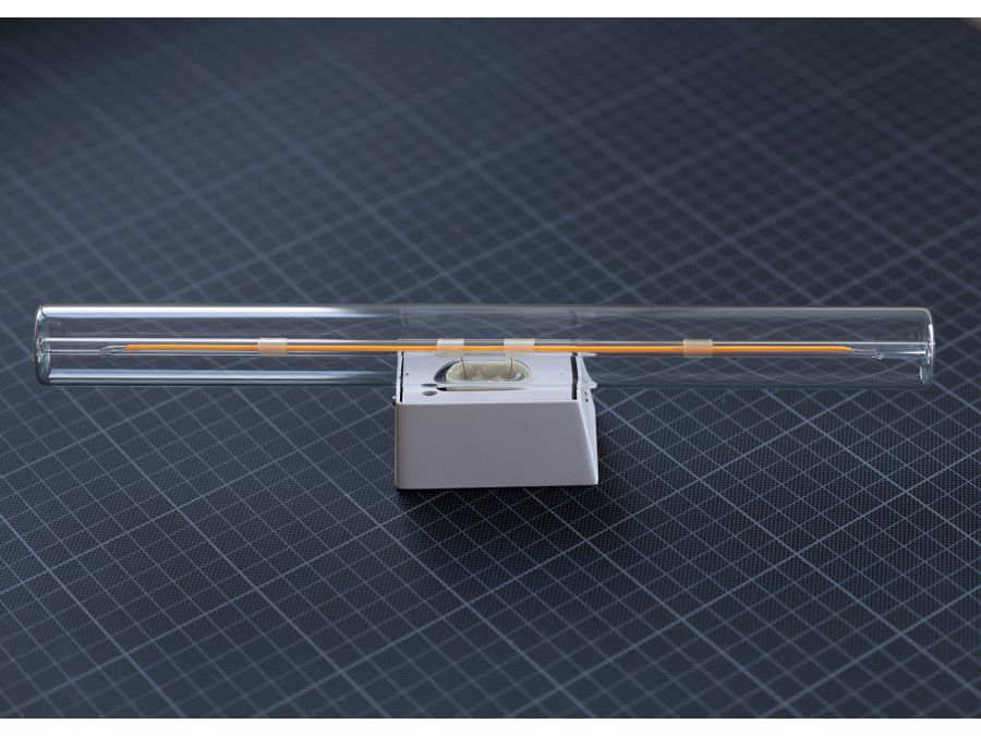 Lampeholder/fatning - S14d, metalisk Hvid