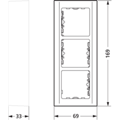LK Fuga softline underlag 3 modul  hvid