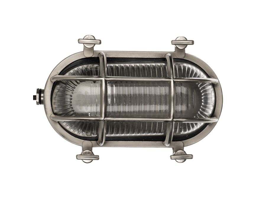 Udendørs skotlampe - AHOI, E27, Alu. nikkel (IP64)