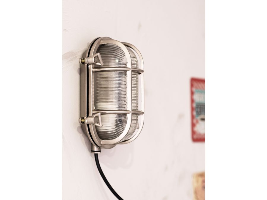 Udendørs skotlampe - AHOI, E27, Alu. nikkel (IP64)