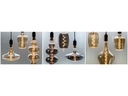 LED filament "Art-Deco" 240V 4W, E27 (1900K) Guld, dæmpbar