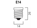 Dværglampe - 12V / 417mA / 5W kerte, E14 sokkel