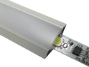 Alu. LED strip profil - 45° hjørne dyb, Diffus (2m)
