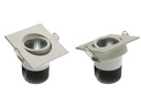LED indbygningsspot - 230V / 9W kvadrat hvid kip, Varm Hvid