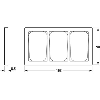 LK Fuga ramme Baseline 63 3x1½m - koksgrå