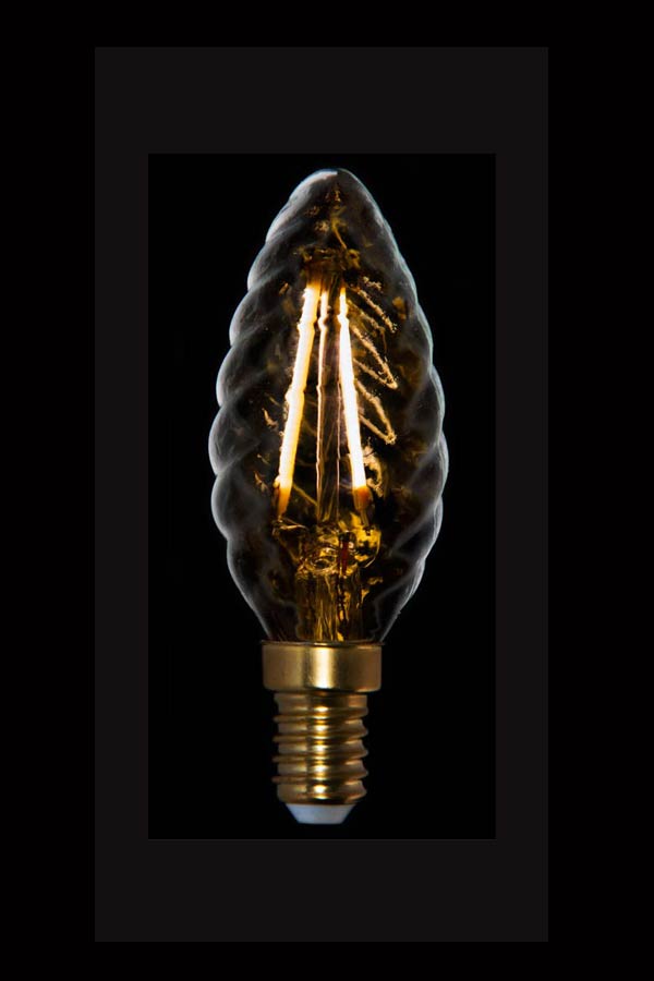 C35 filament LED krystalkerte - 240V / 1W E14 sokkel (2200K)