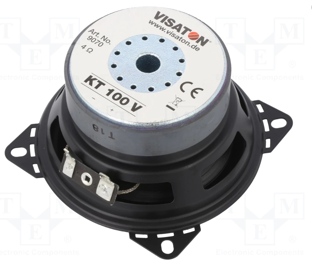 Mellemtone højttaler - 25W, 4ohm, Ø99x51,4mm