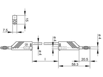 Prof. Silikone testledning, stabelbar, Grøn (1m)