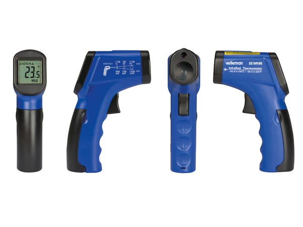 DEM100 Infrarød termometer m. laser (-50-330°C)