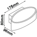 5W LED væglampe 3000K 550Lm - Hvid