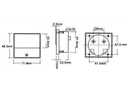 Analog spændings-panelmeter - 300VAC (70x60mm)