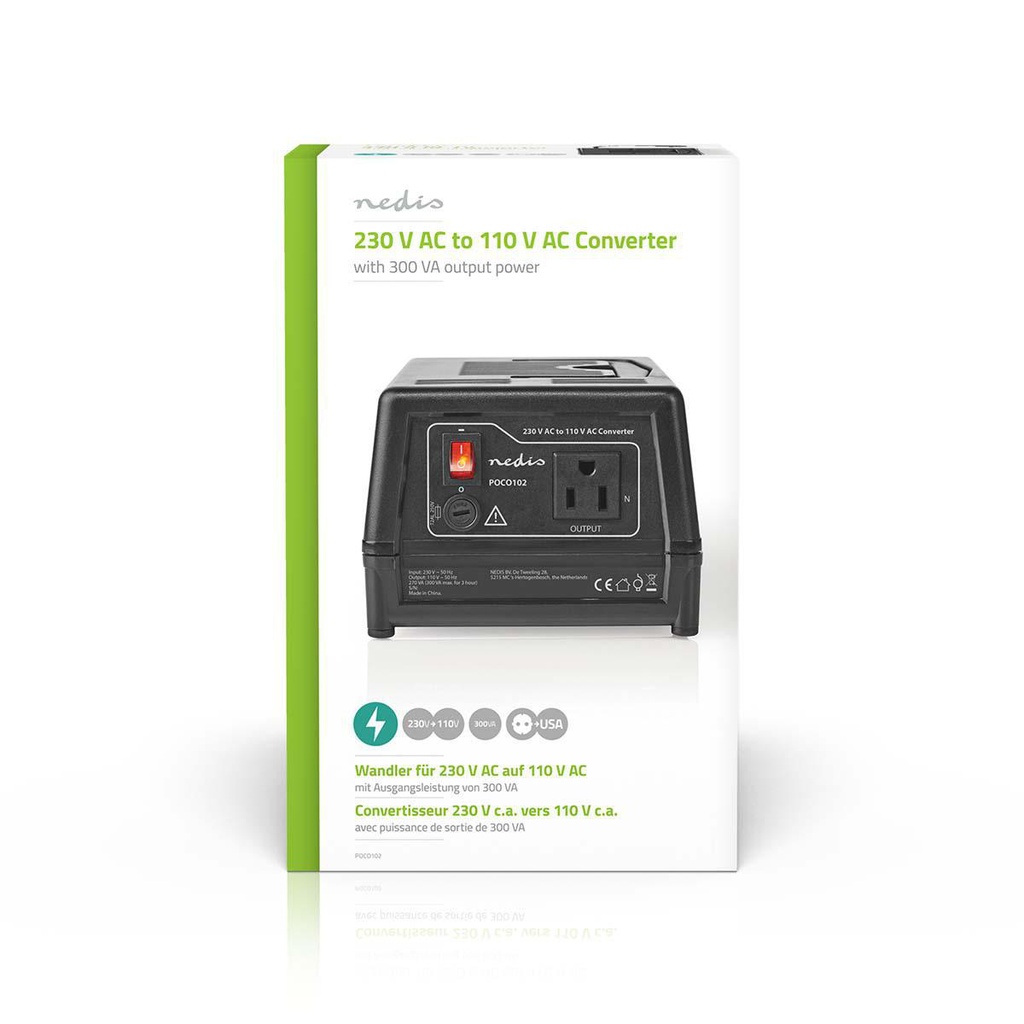 Step down konverter - 230Vac til 110Vac (300W)