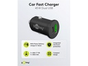 12/24V biladapter - 1 x USB-A, 1 x USB-C PD udtag, 45W