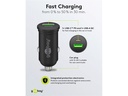 12/24V biladapter - 1 x USB-A, 1 x USB-C PD udtag, 45W