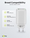 USB-C PD netadapter - 1xUSB-A, 2xUSB-C, 65W/3A, Hvid