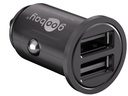 Dobbelt USB billader - 2 x USB A hun (4,8A), Sort