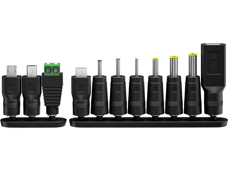 Universal netadapter - 5-15V, 36W (2.4A), Sort (11 stik)