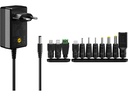 Universal netadapter - 5-15V, 36W (2.4A), Sort (11 stik)