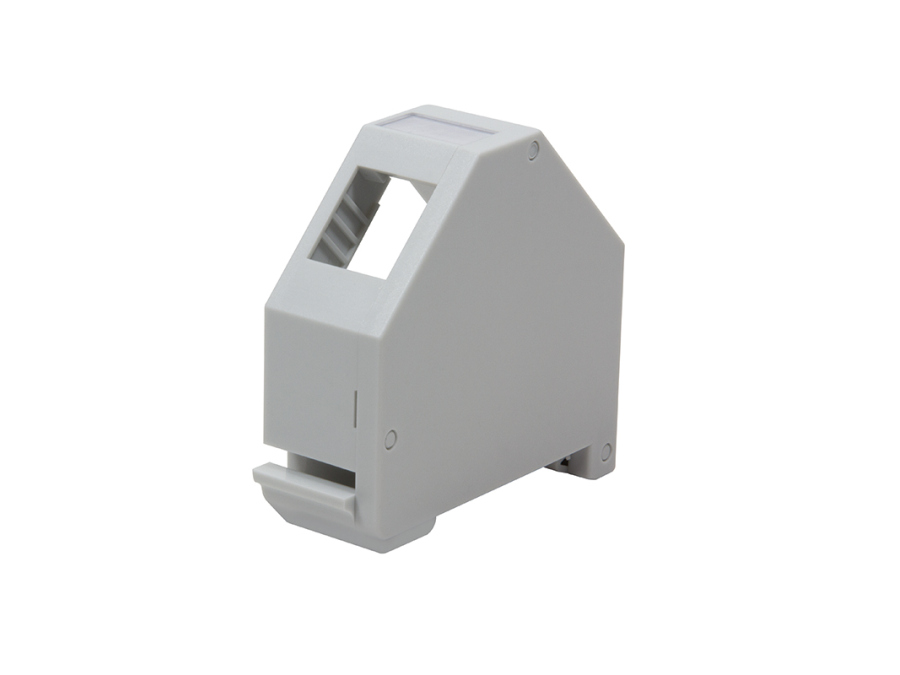 DIN-skinne adapter til 1x RJ45 Keystone modul, plast