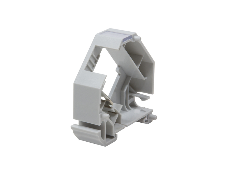 DIN-skinne adapter til 1x RJ45 Keystone modul, plast