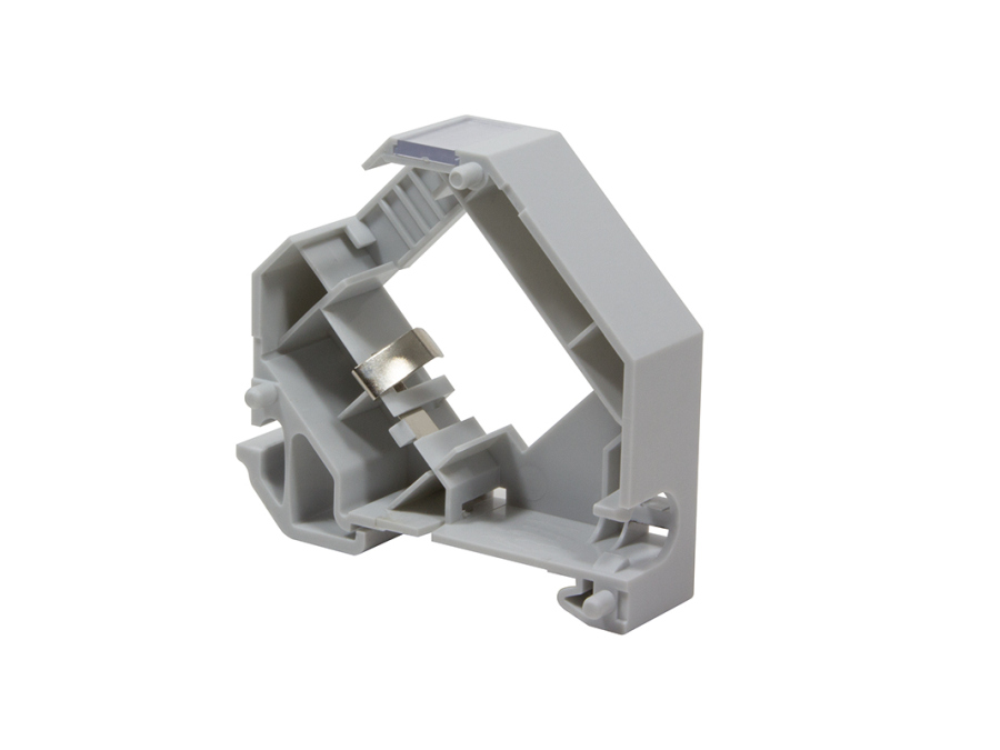 DIN-skinne adapter til 1x RJ45 Keystone modul, plast