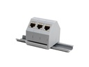 DIN-skinne adapter til 1x RJ45 Keystone modul, plast
