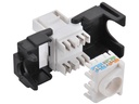 Keystone RJ45 fatning - CAT6 250MHz uskærmet, Hvid, Toolless