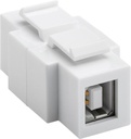 Keystone USB 2.0 stik - A hun til B hun, reversibel, Hvid