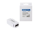 Keystone HDMI stik - 2 x HDMI hun, m. repeater, Hvid