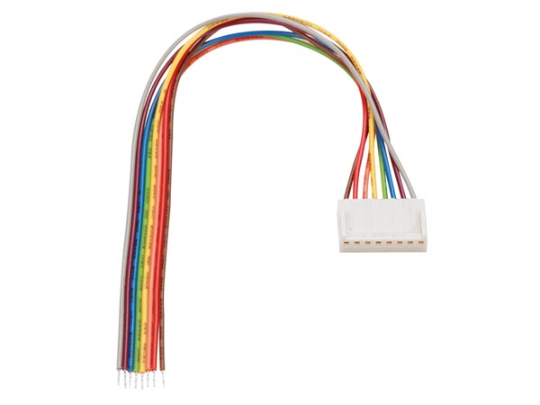 Printstik - 8pol hun 2,54mm +20 cm ledn.