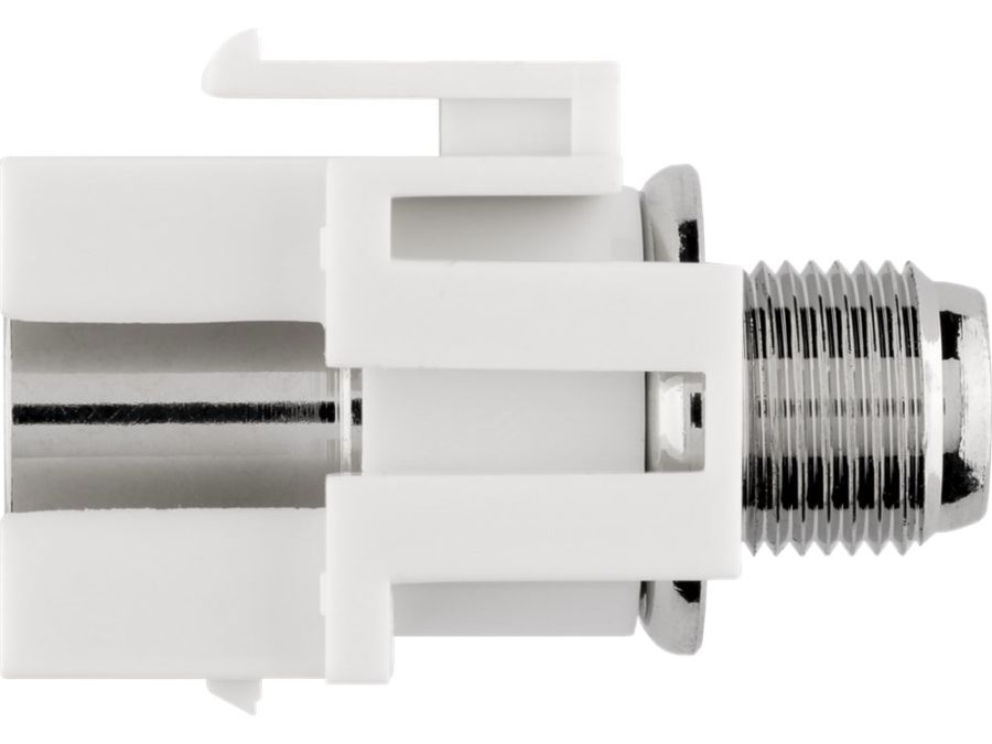 Keystone COAX han til F hun - Flush mount, Hvid