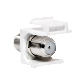 Keystone F stik - 2 x F hun, Hvid