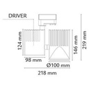 Zip Pro 36W LED 3000K 15° 3 faser mat hvid