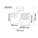 Zip Pro 36W LED 3000K 40° 3 faser mat hvid
