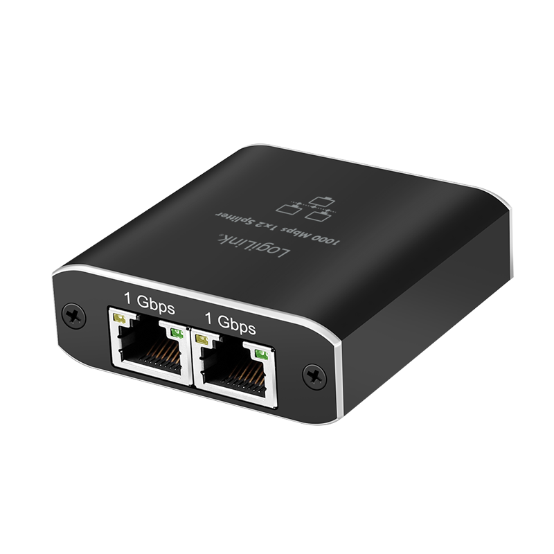 Gigabit Ethernet Splitter - 1 ind til 2 ud, 1000 Mbit/s