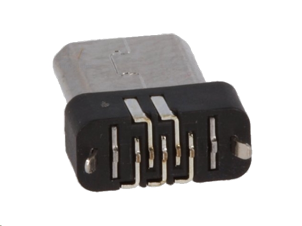 Micro USB B han til indstøbning/printmont.