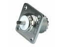 UHF(SO-239) chassisfatning - 4 hul flange (18x18mm)