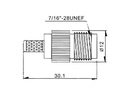 TNC hun til RG6/U, Ø8,5mm (krimptype)