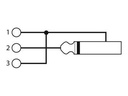 XLR adapter - XLR 3P hun til 6,35mm mono JACK han